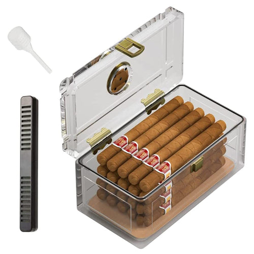 TISFA Cigar Travel Humidor Case with Cigar Cutter and Cigar Stand, Por –  XIFEI