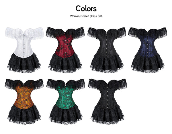 7 colors of the lace corset dress