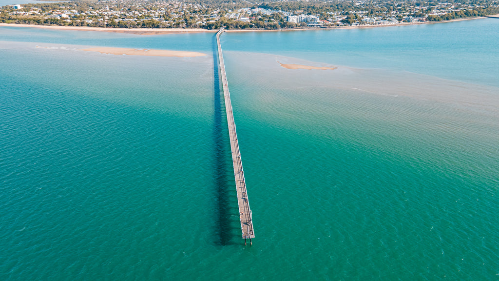 Hervey Bay, Urangan Pier (aerial view)