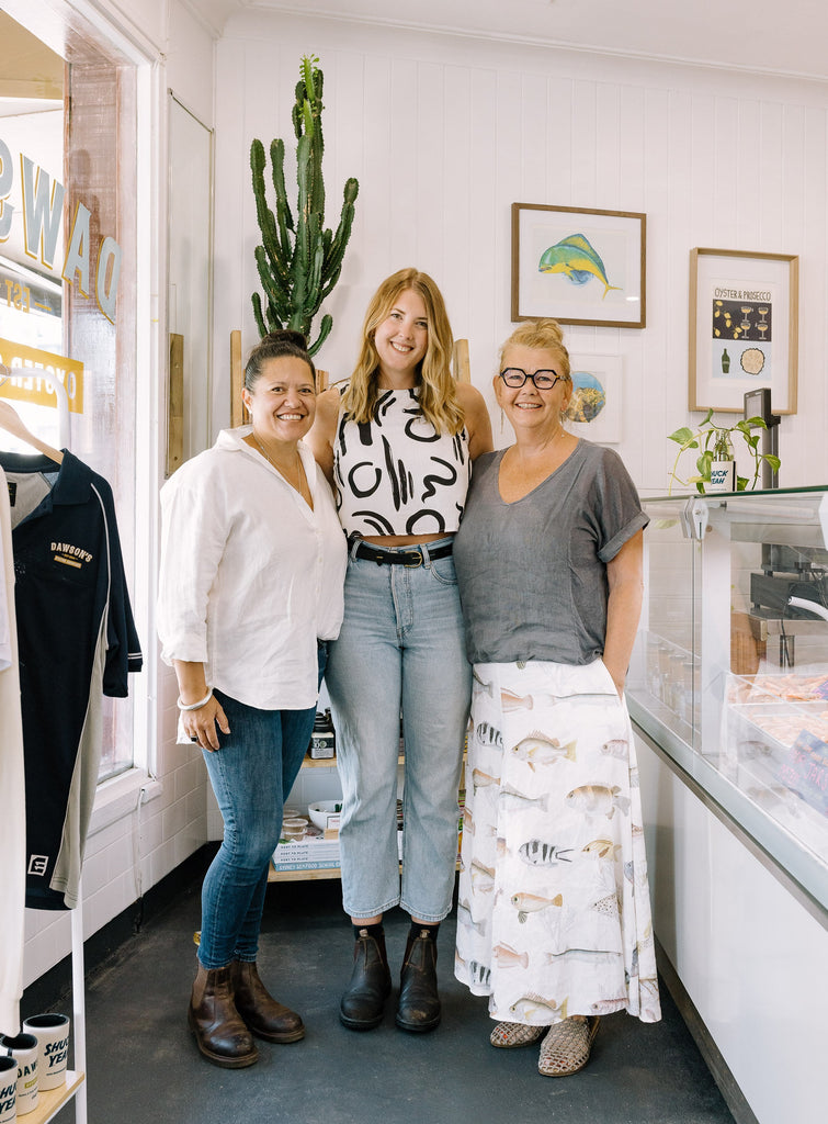 Thelma Williams, Hannah Woods and Louise Murphy - Owners of Dawson's Oyster Supplies