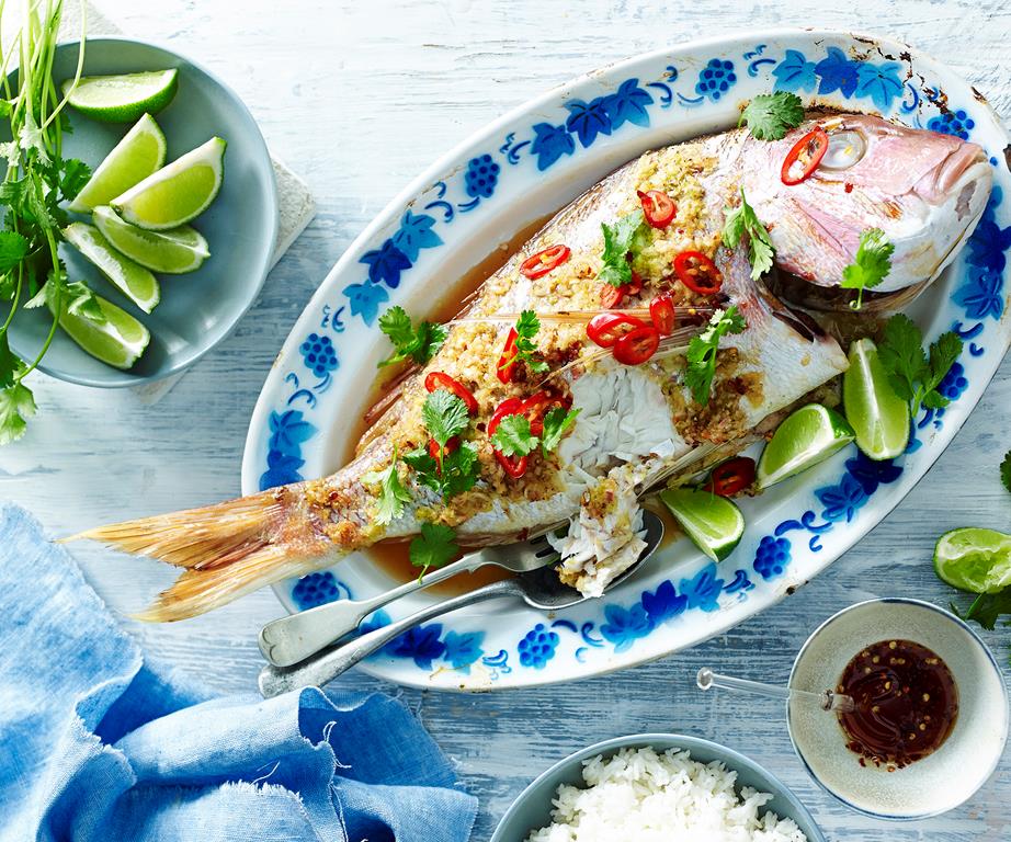 Ginger & Lemongrass Whole Baked Snapper