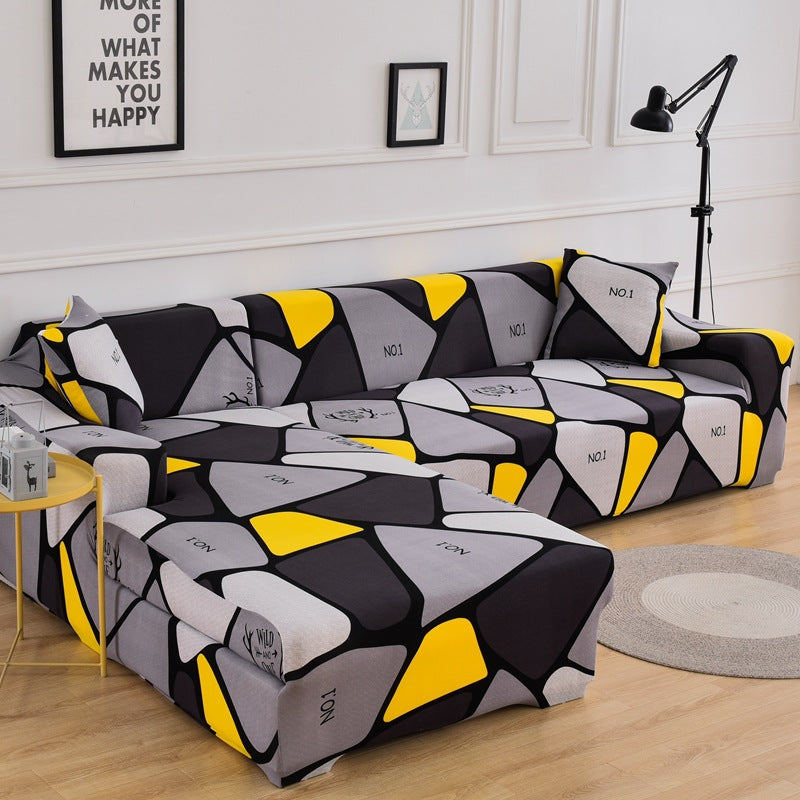 Geometric Pattern L Shaped Elastic Sofa Couch Covers Decordovia