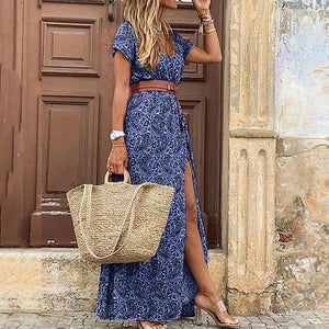 Floral Skirt Long Dress Vestido - Omina