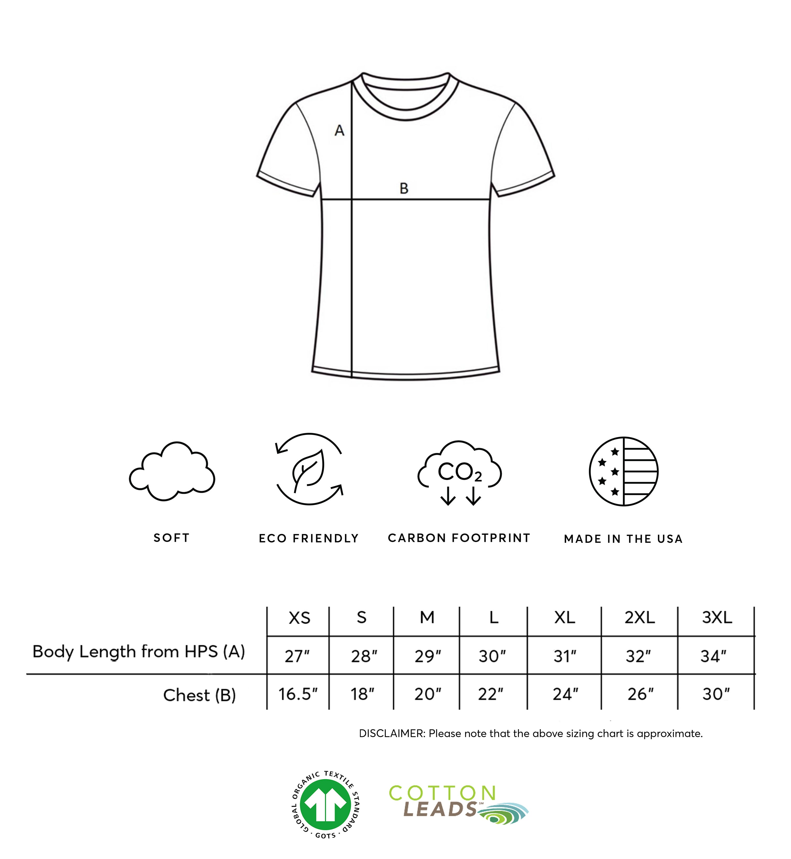 100% Certified Organic Cotton T-Shirt Made in the USA