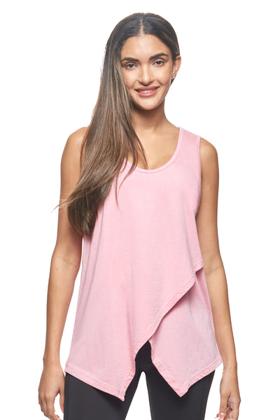 Expert Brand Retail Women's Sustainable Micromodal MoCA™ Triangle Tie Tank Made in USA pale pink#color_pale-pink