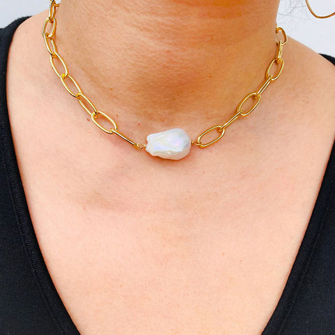 Lexi Jewelry Baroque Pearl Choker