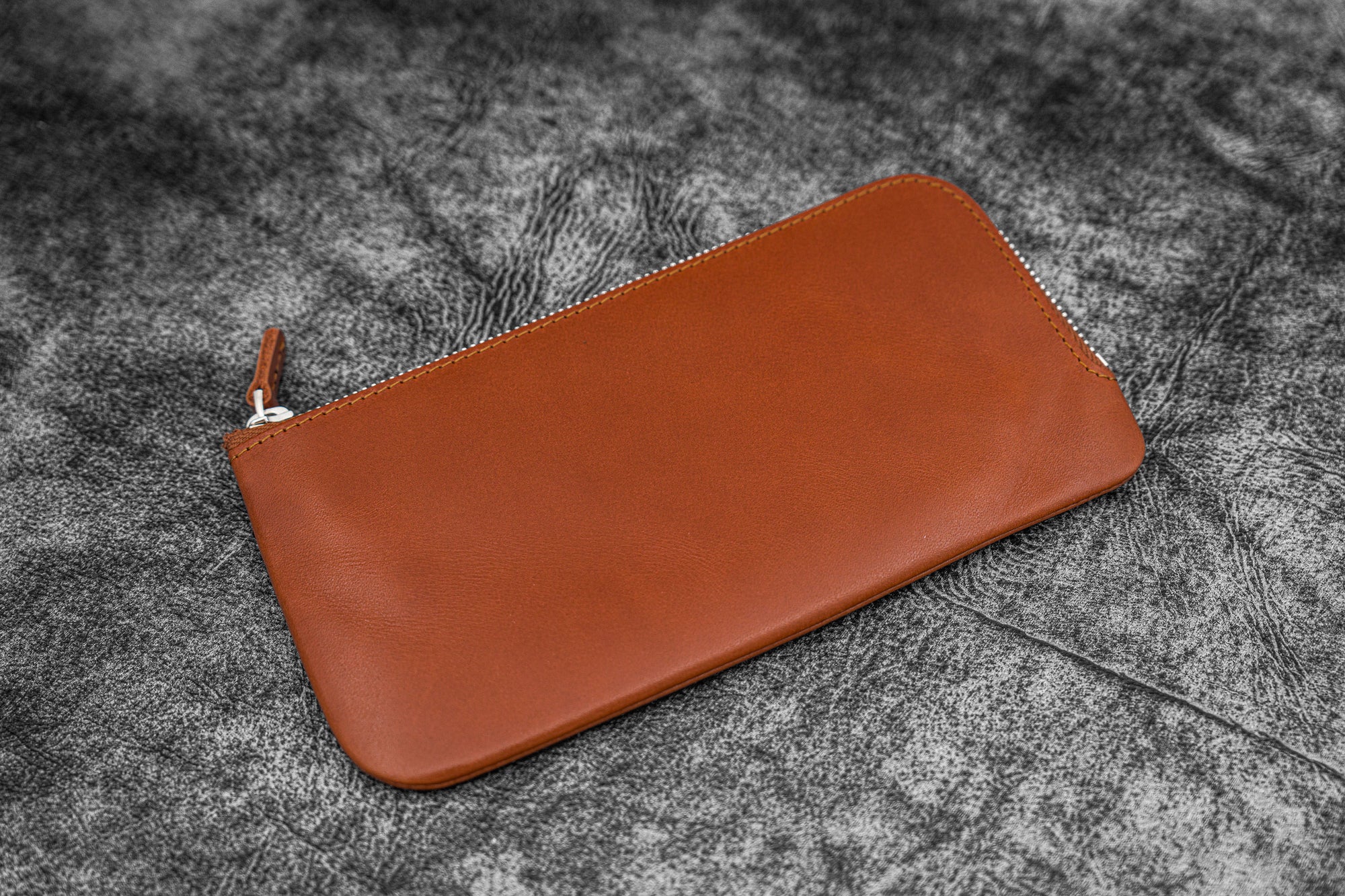 Leather Pouch with Zipper