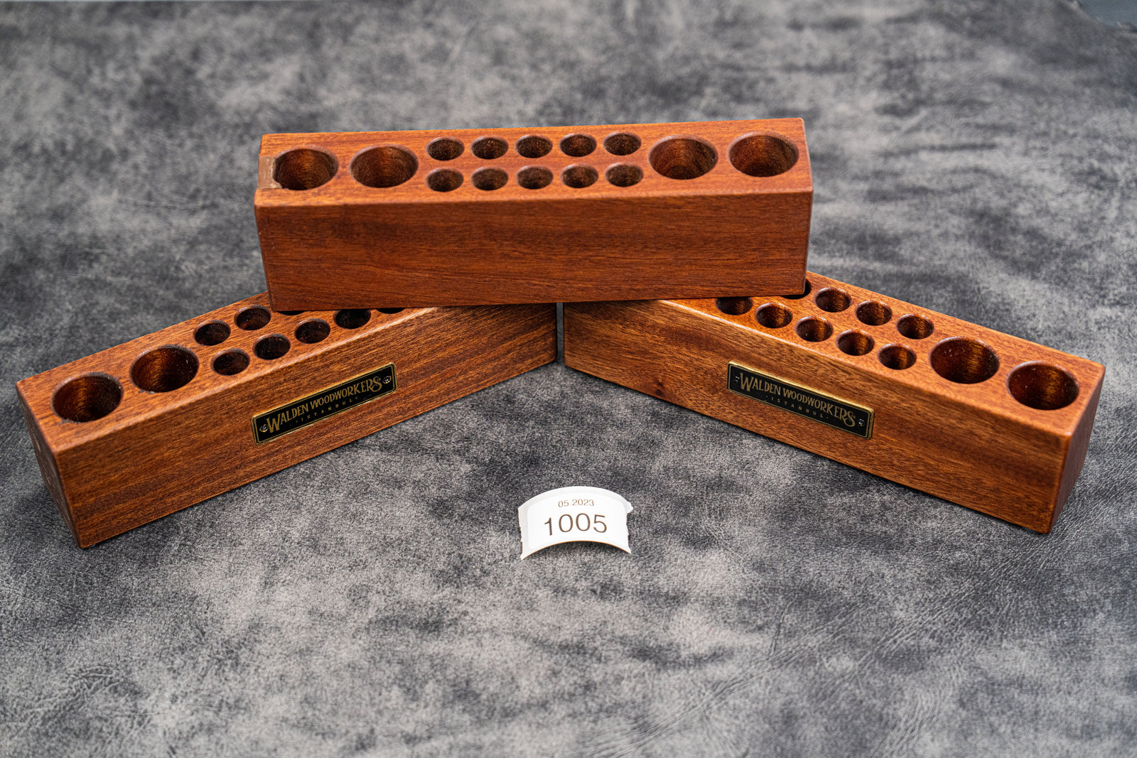 SECONDS WOOD DESK ORGANIZER - PEN HOLDER - MAHOGANY - 1002 - Galen