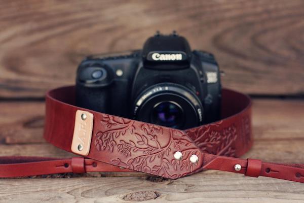 leather camera strap