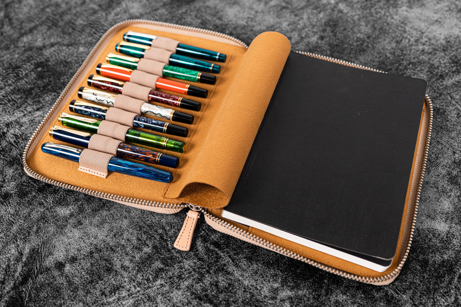 Leather Rhodia A5 Notebook & iPad Mini Cover - Black
