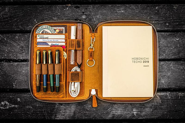 hobonichi cousin leather zip cover