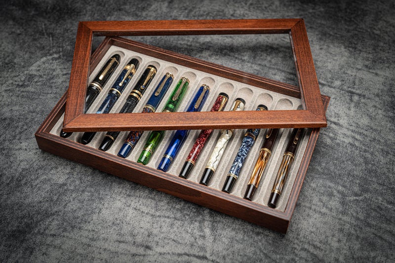 wood fountain pen display cases