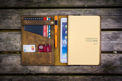 Leather Hobonichi Cousin A5 Planner Cover - Brown