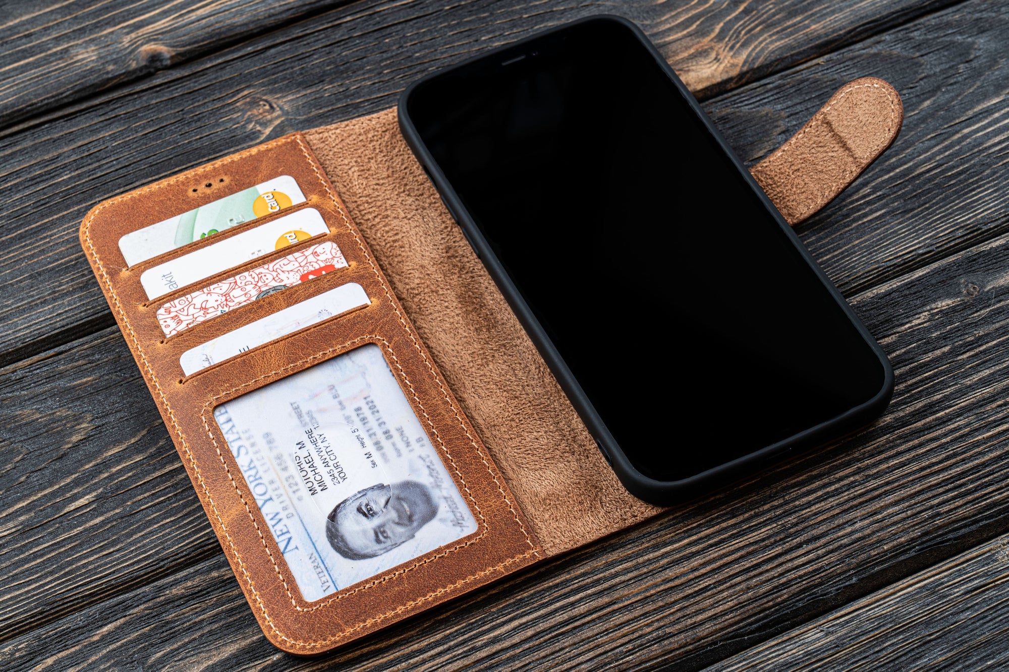 Leather Phone Case / Wallet with Card Pockets