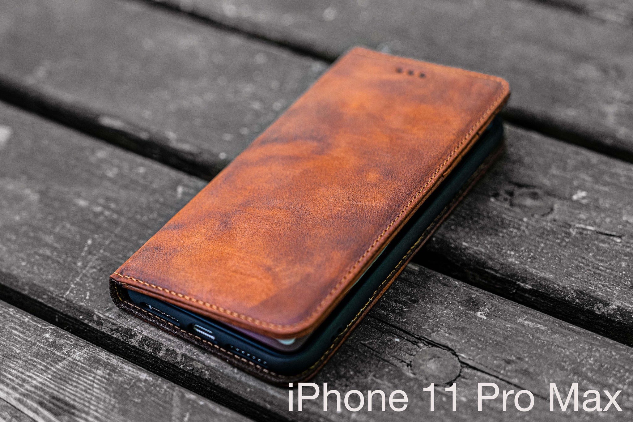 Iphone 11 Pro Max Distressed Brown Leather Wallet Case Galen Leather