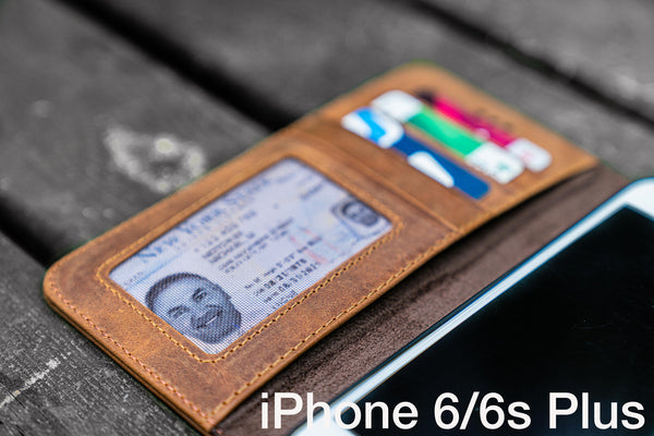 goochelaar Luchtpost Wiskundige Iphone 6 / 6s Plus Leather Wallet Case - No.02 - Galen Leather