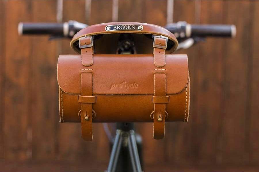 leather bike bag