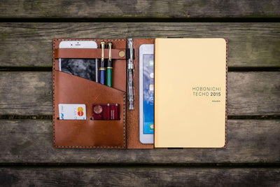 100% Handmade Leather Hobonichi Weeks Cover - Crazy Forest Green - Galen  Leather