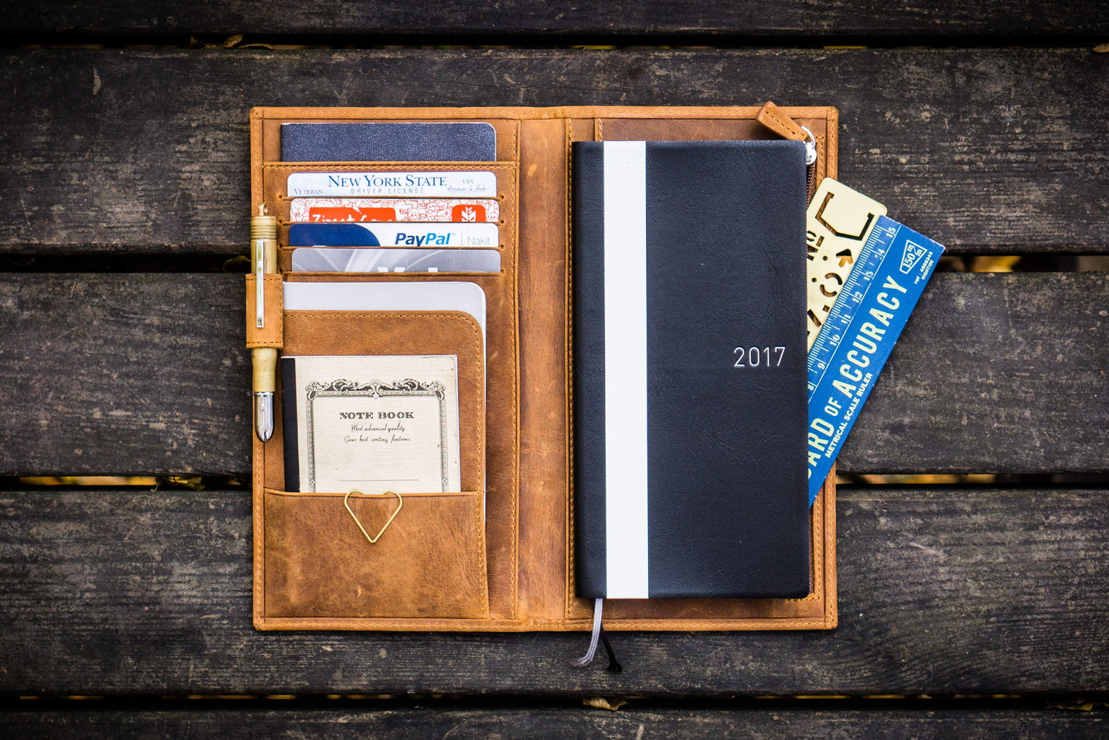 Leather Hobonichi Weeks Mega Cover - Black