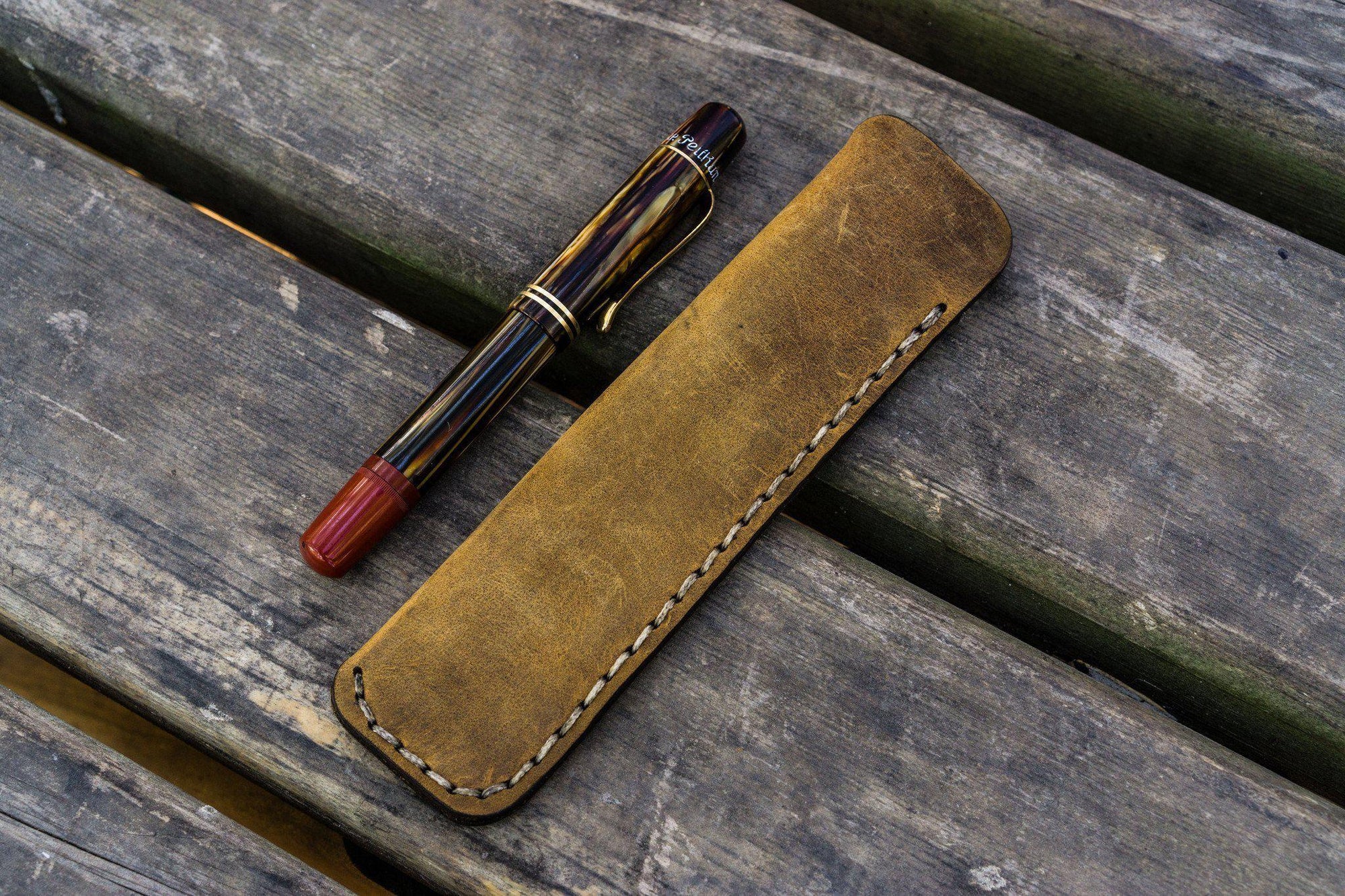 Faux Leather Pen Pouch - Crooked Mill