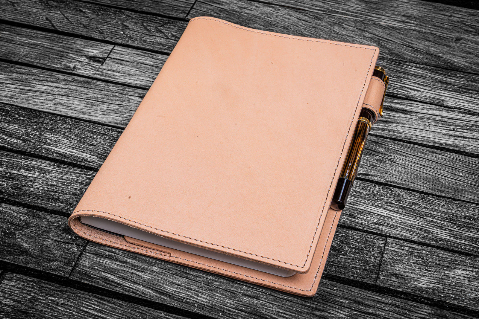 Galen Leather Slim Hobonichi Weeks Planner Cover- Undyed Leather