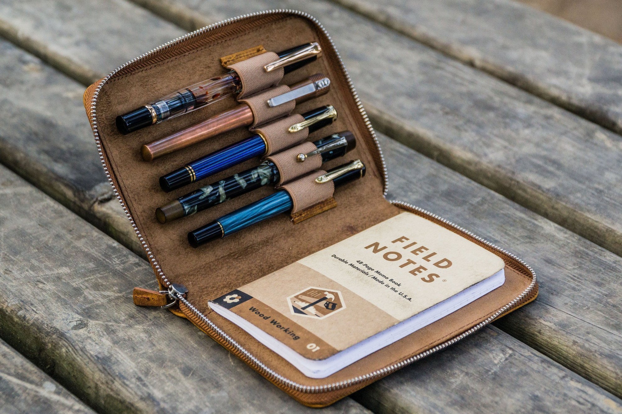 Natural Hobonichi Weeks Leather Cover with Interlocking Pen Loops – Eternal  Leather Goods