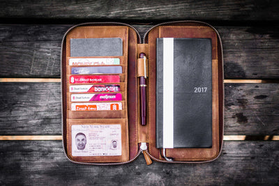 Leather Hobonichi Weeks Cover - Crazy Horse Brown