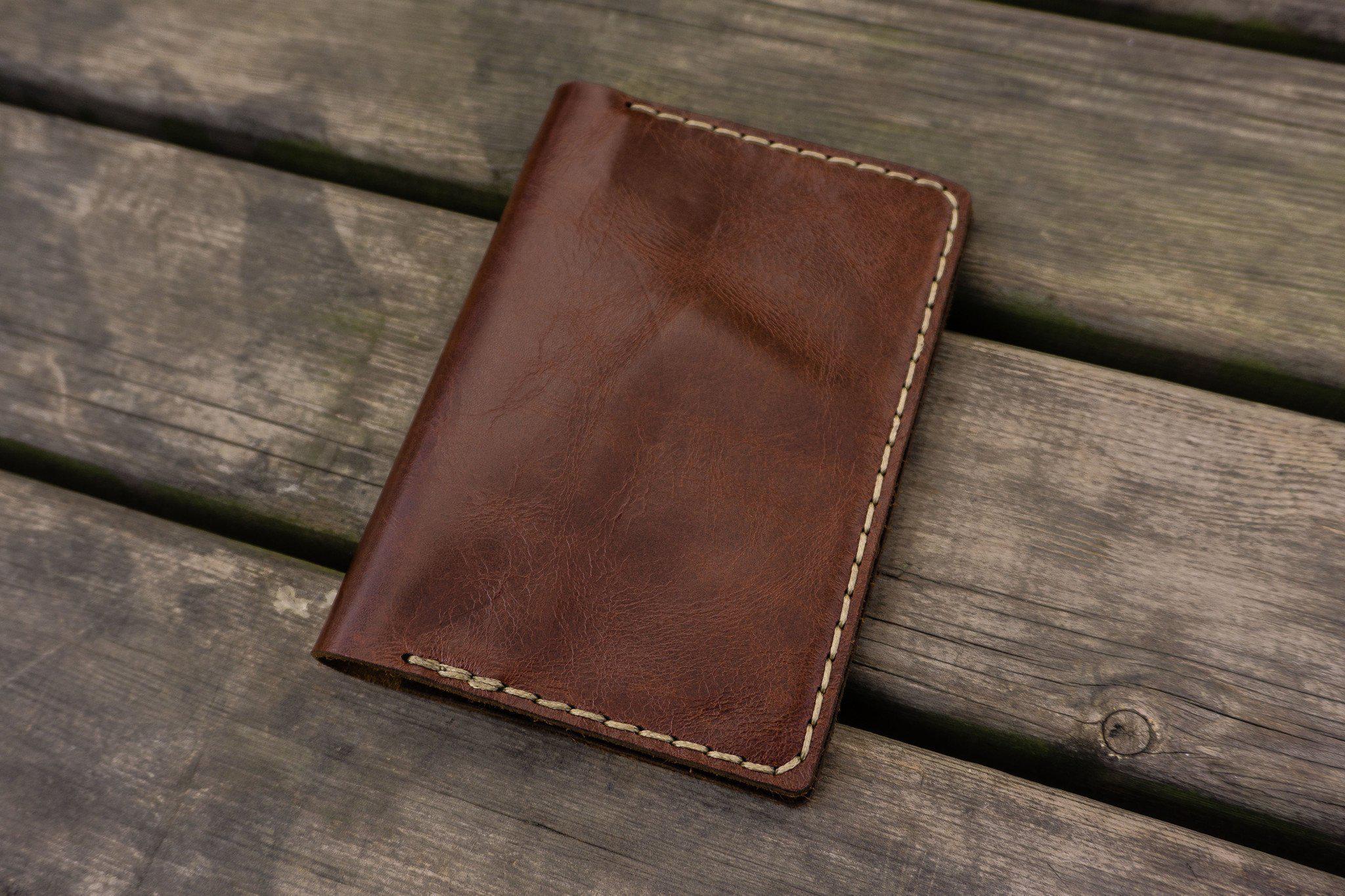 No.33 Personalized Leather Field Notes Cover - Brown - Galen Leather