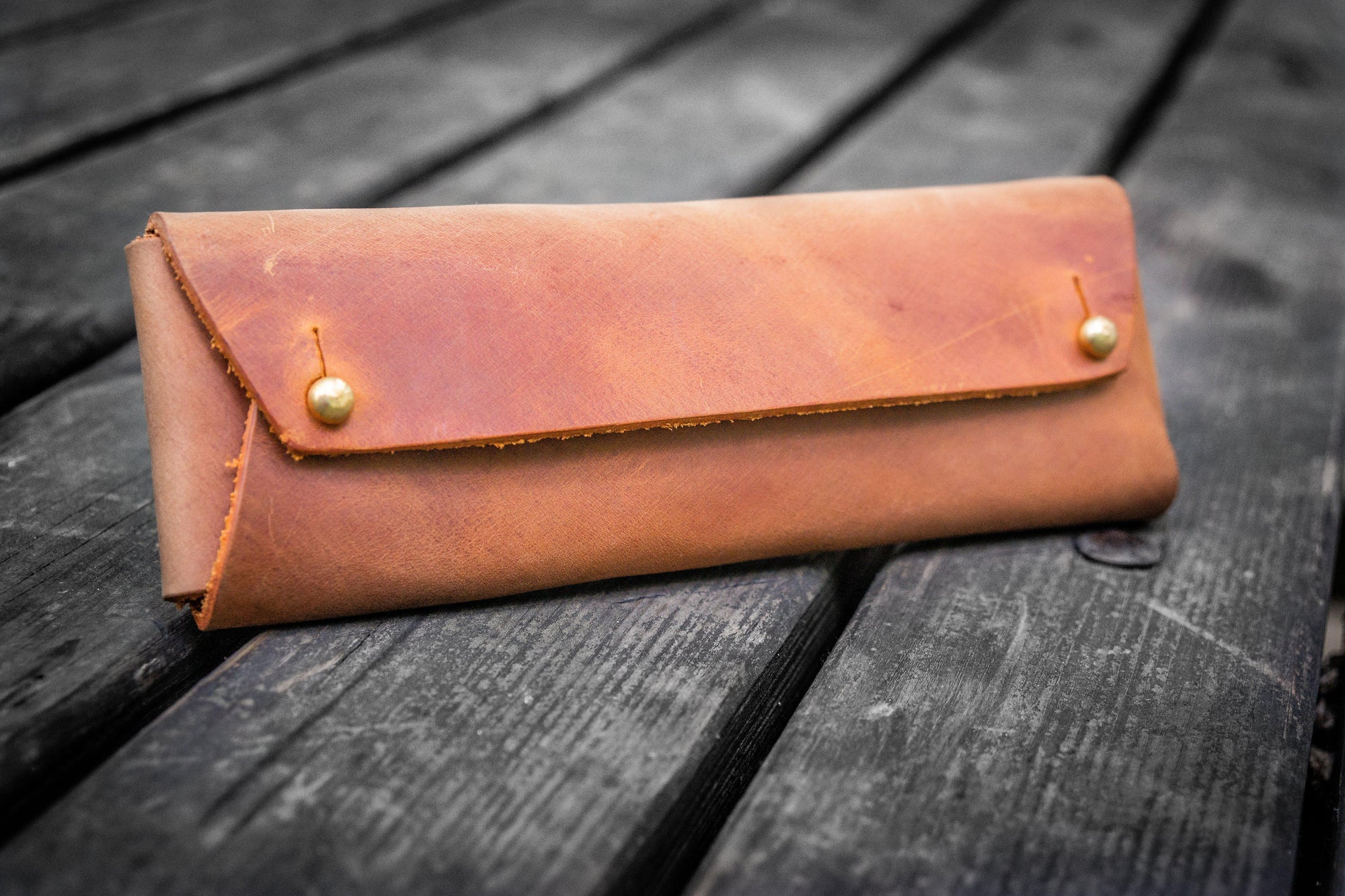 Leather Pencil Pouch #205 - Distressed Brown - Extra Studio