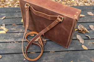 Leather Writer's Medic Bag XLarge - Crazy Horse Tan | Galen Leather
