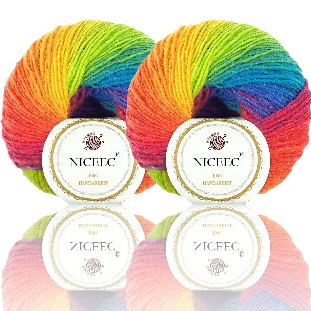 NICEEC 450g Chunky Fur Yarn Super Soft Faux Fur Yarn Fluffy Yarn Fuzzy Yarn  Eyelash Yarn for Crochet Knit-Total Length 3×26m(3×28yds,150g×3)-Light