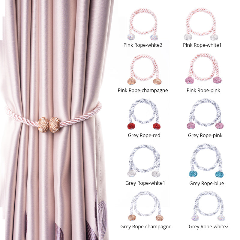 Magnetic Curtain Tiebacks 4 Pack: Strong Magnets Closure, Boho Curtain  Tiebacks Holders Wood Bead Magnetic Curtain Ties Back for Drapes & Curtains