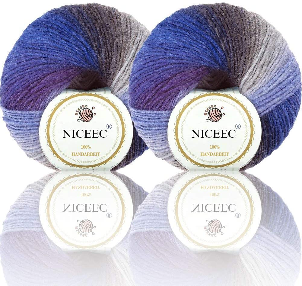 NICEEC 3 Skeins Chunky Fur Yarn Super Soft Faux Fur Nepal