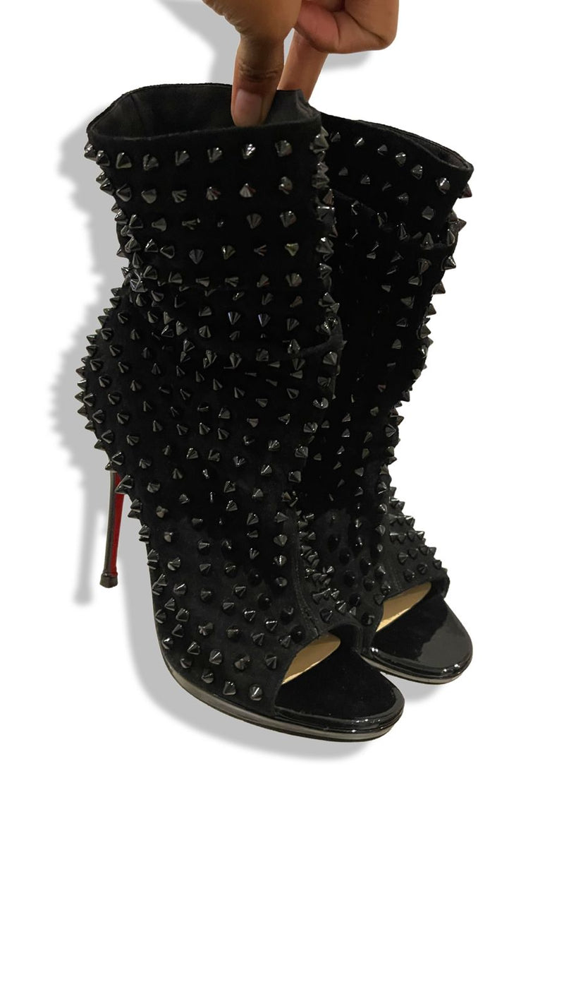 christian louboutin spiked booties