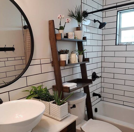 Over-the-toilet Ladder Shelf – TheRusticFurniture