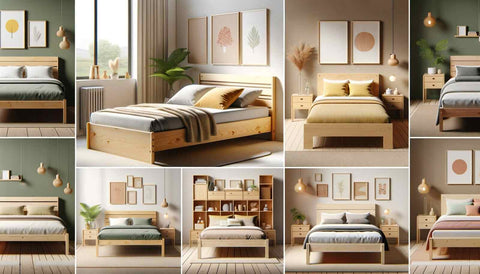 Small Double Wooden Bed image