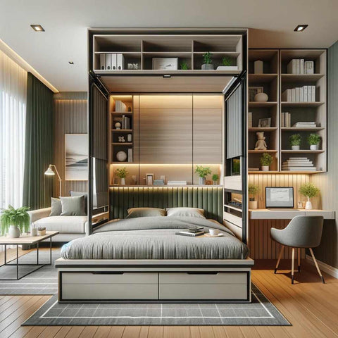 wall  bed with sofa