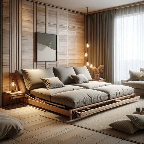 wooden sofa bed