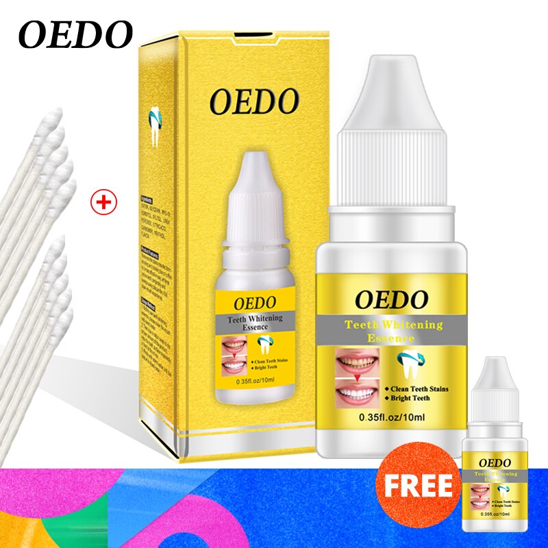 OEDO Teeth Whitening Essence  Oral Hygiene Cleaning Stains Tooth Bleaching Dental Toothpaste Remove Plaque Stains10ml