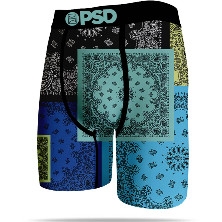 PSD Pop Art Patchwork Bandanas Boxer Briefs Mens Athletic Underwear  321180092 - Fearless Apparel