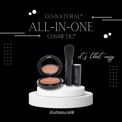 GO-NATURAL® ALL-IN-ONE Cosmetic® 1-Shade Self-Adjusting Multi-Use " Professional Grade Magic Powder " ™