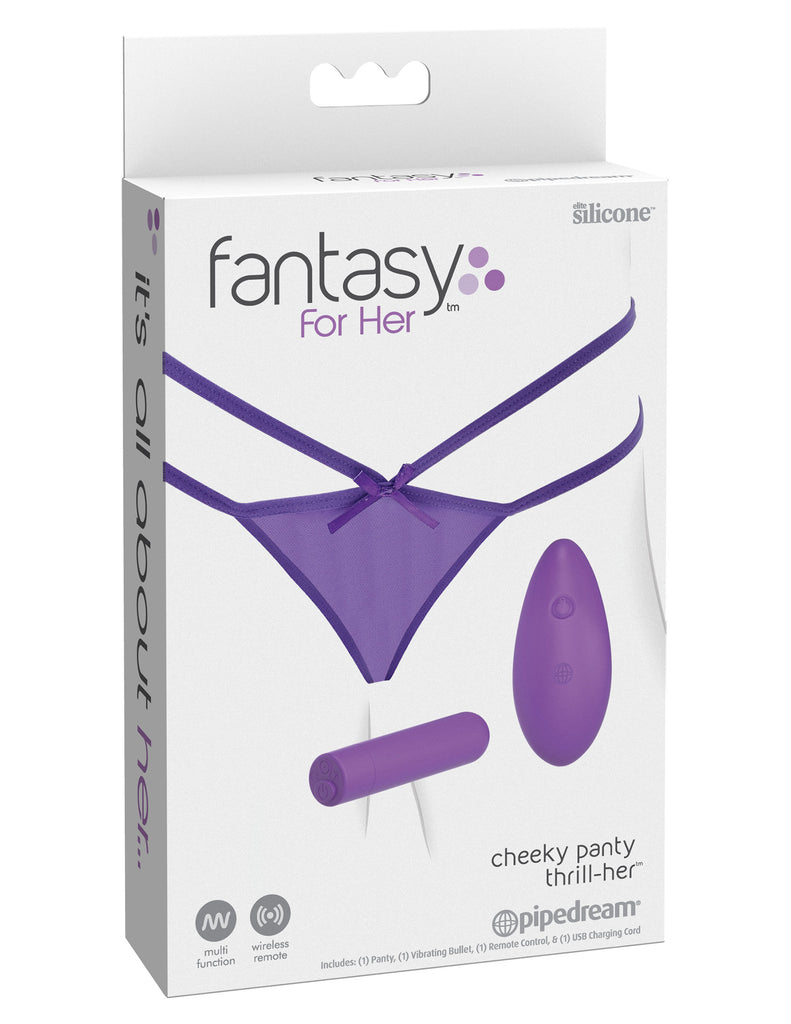Fantasy For Her® Crotchless Panty Thrill-Her - Purple – Pipedream