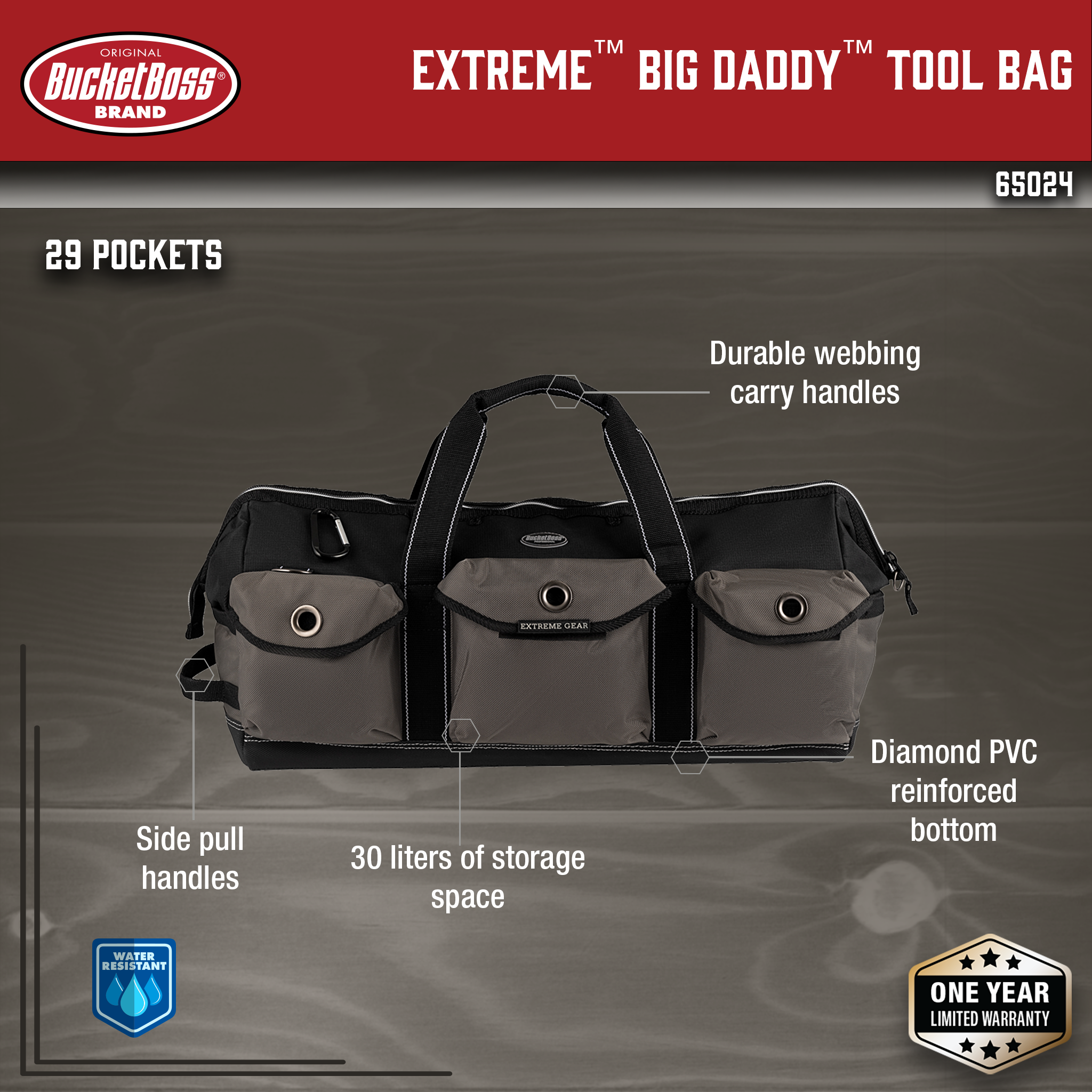 Extreme Hopalong Tool Bag - Bucket Boss