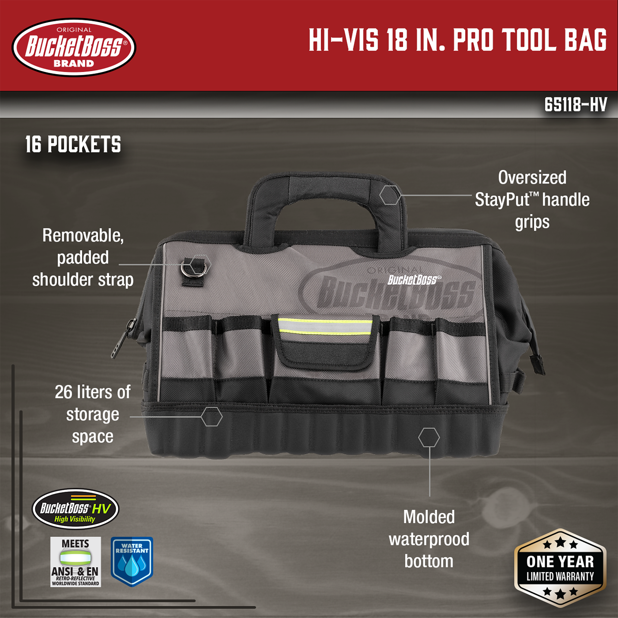 Bucket Boss Pro Racer 18 Tool Bag 66018 from Bucket Boss - Acme Tools