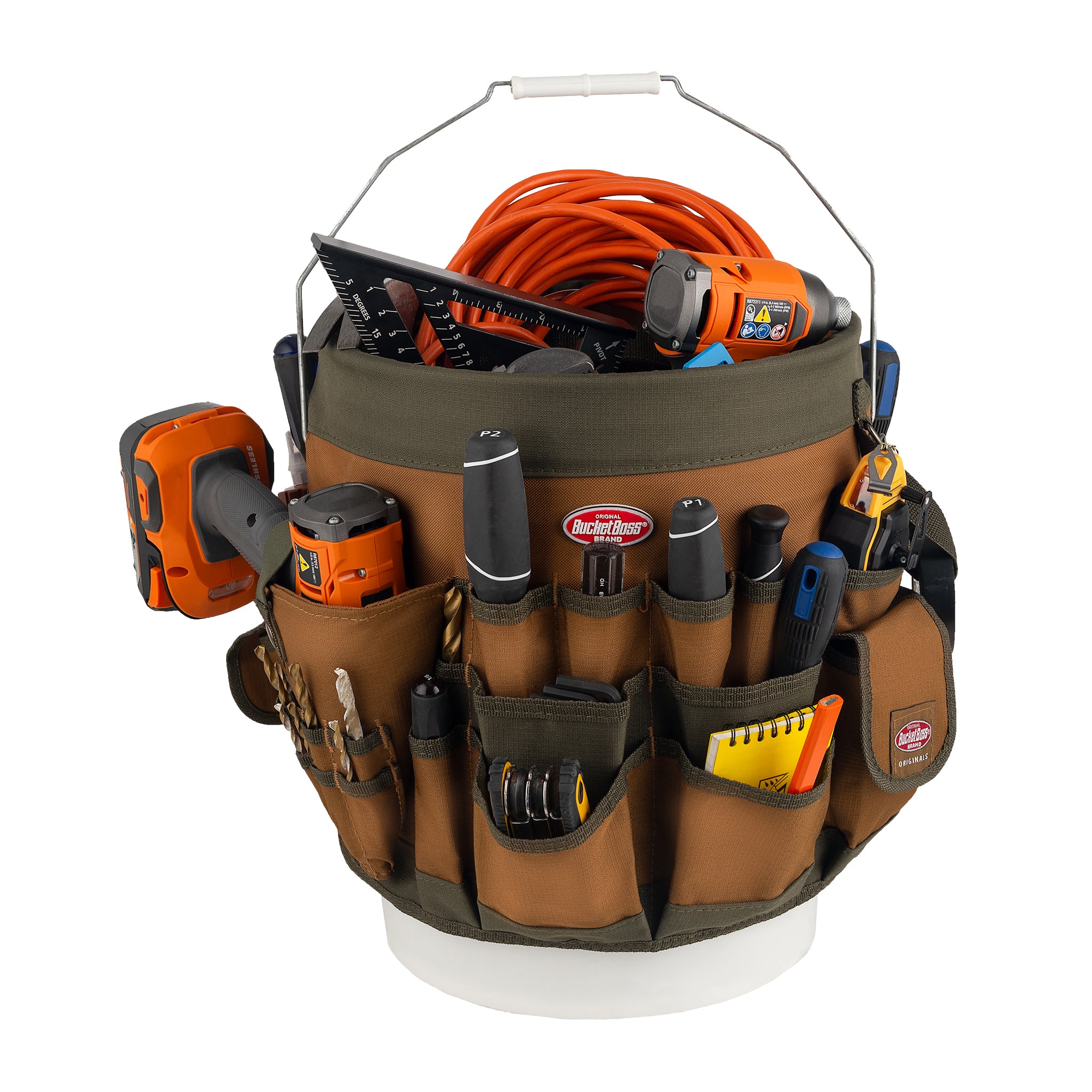 Bucket Boss 10030 The Bucketeer Bucket Tool Organizer, 600D Poly Fabric,  Tools Not Included
