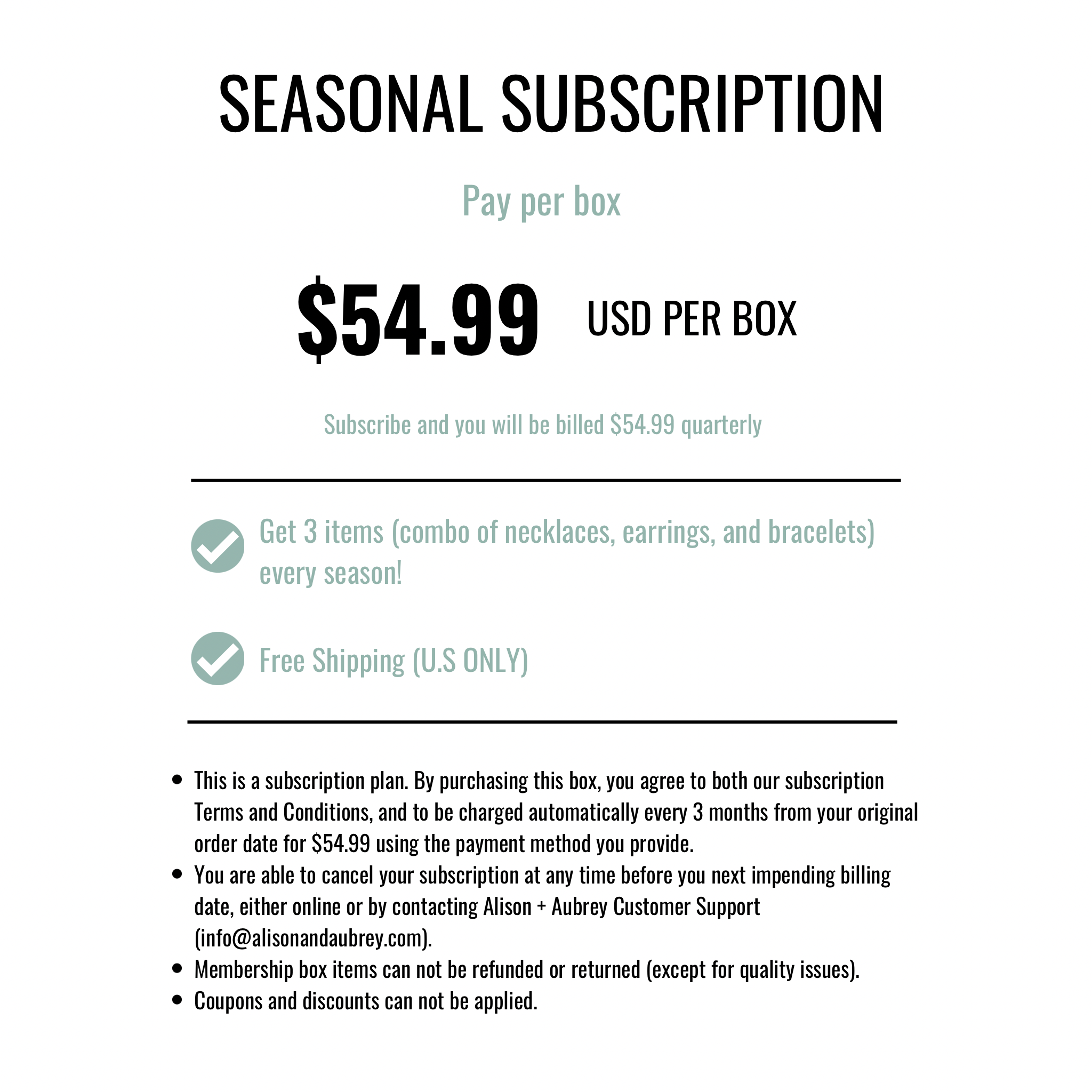 Image of Subscription Box - Seasonal