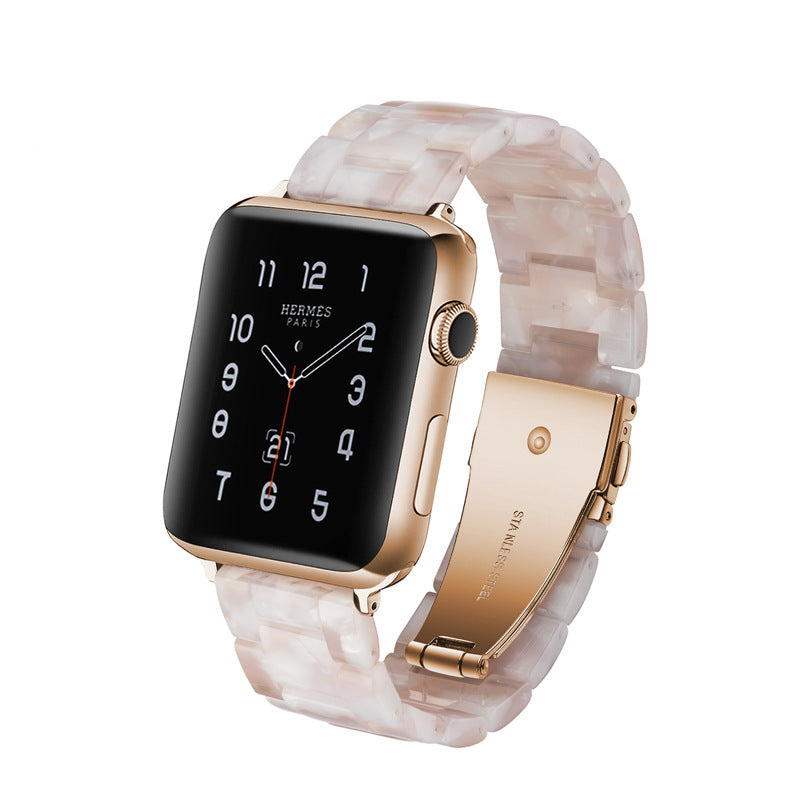Image of Pink Tortoise Resin Apple Watch Band