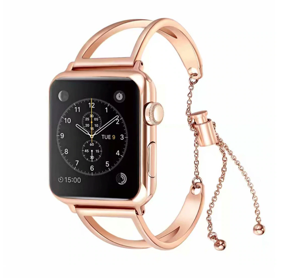 Stainless Steel Apple Watch Band Bracelet - Rose Gold