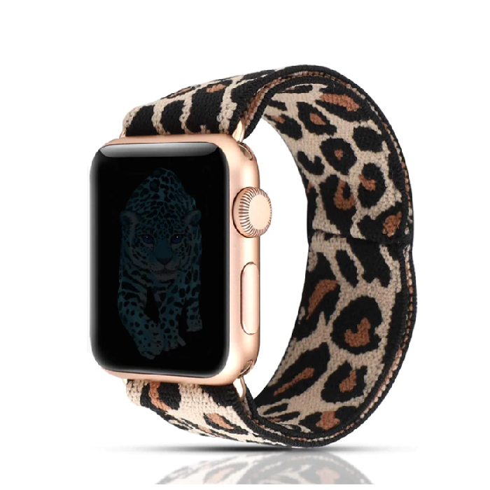 Leopard Elastic Apple Watch Band