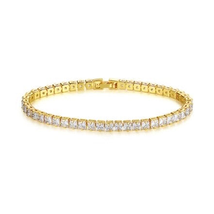 Image of Cubic Zirconia Tennis Bracelet - Gold